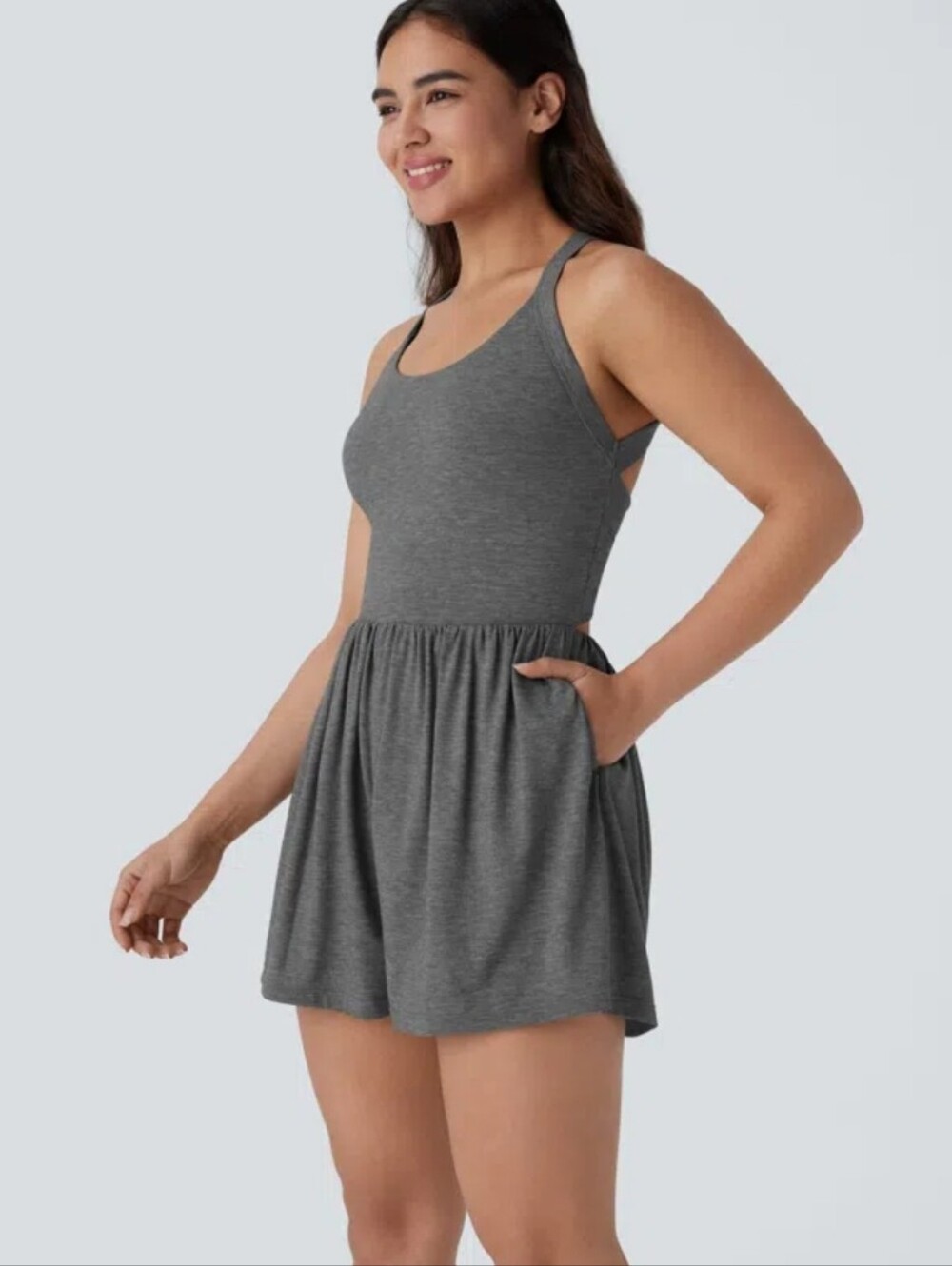 NEW! Halara Pocket 2-in-1 Romper Easy Peezy Edition Size L